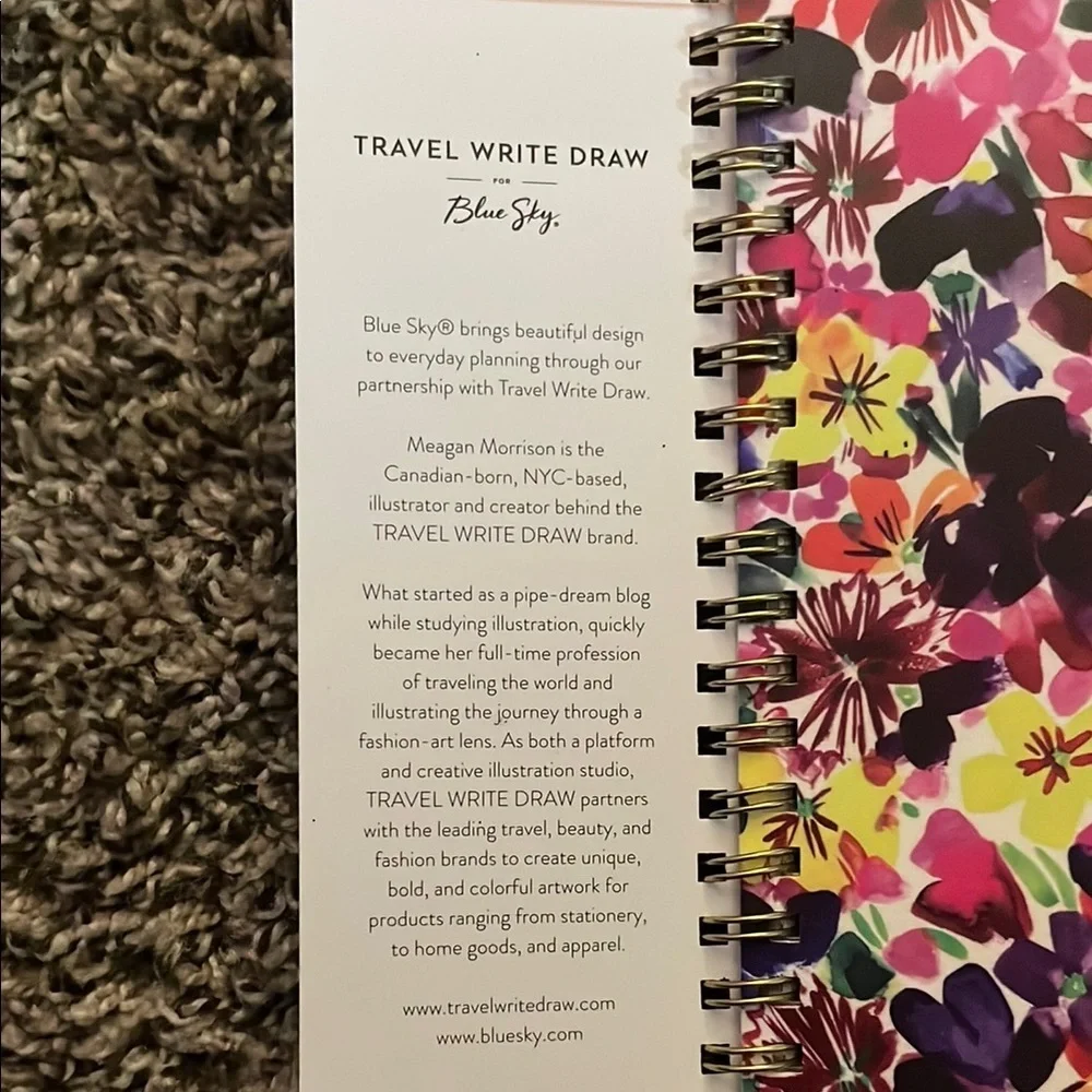 Blue Sky Floral Planner - Vibrant Colors